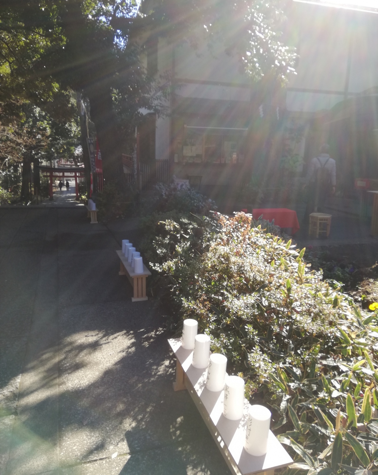 話は戻って23日のイレギュラー練習会の前の熊野神社さんの大きな明るい光と N さんと神宝さん。
